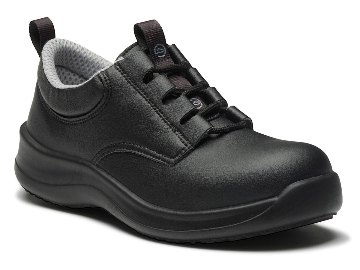 Defend Safety Toe Comfortable Safety Work Shoe with Laces - Black