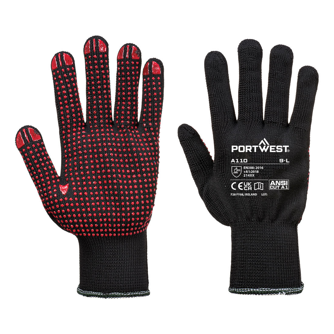 Portwest - Grip 13 PVC Dotted Glove - A110