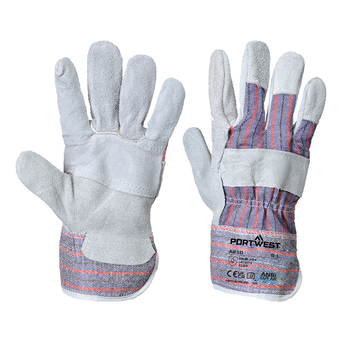 Portwest - Leather Rigger 260 Cow Split Palm Bar Glove - A210