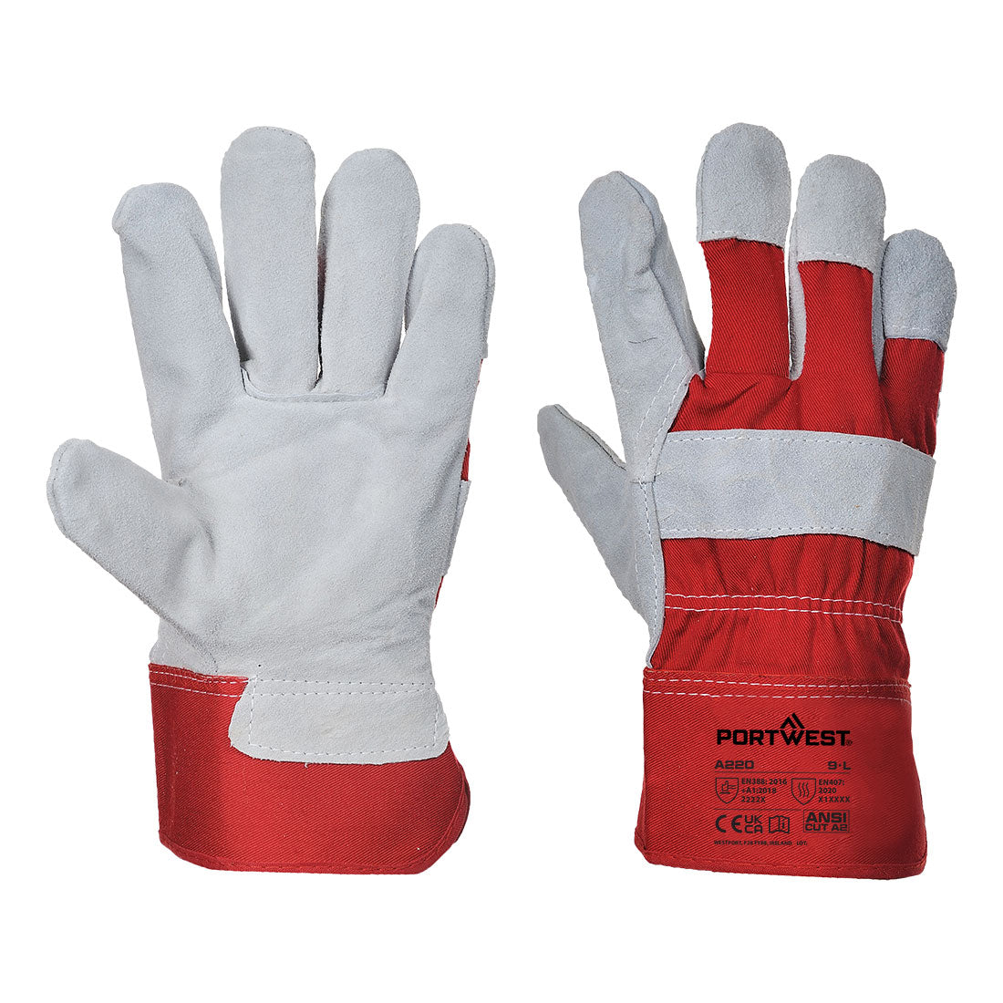 Portwest - Leather Rigger 130 Cow Split Glove - A220