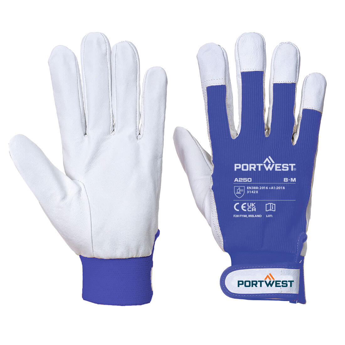 Portwest - Leather 110 Grain Palm Mechanical Glove - A250