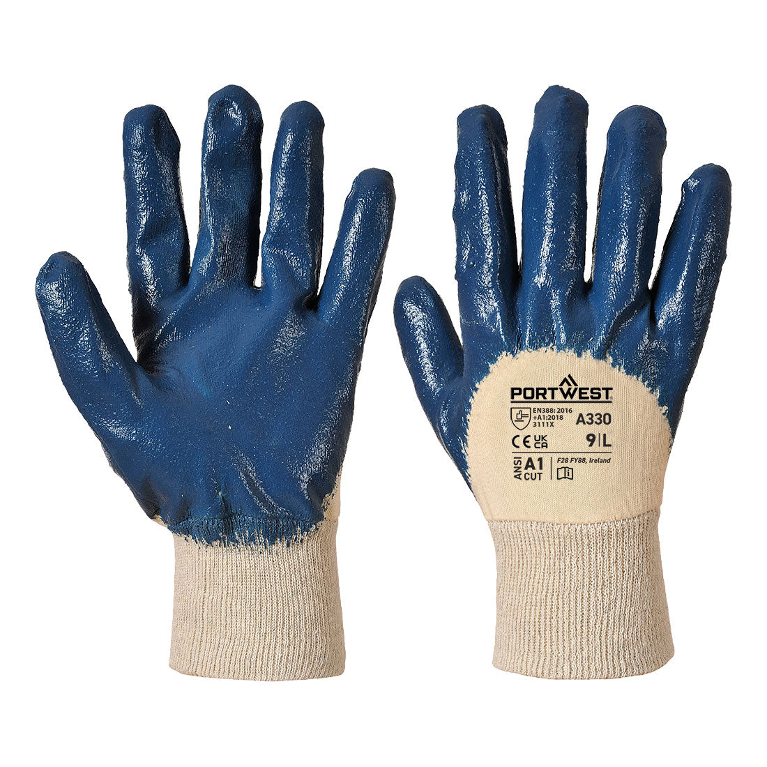 Portwest - Grip 12 Nitrile Light Knitwrist Glove - A330