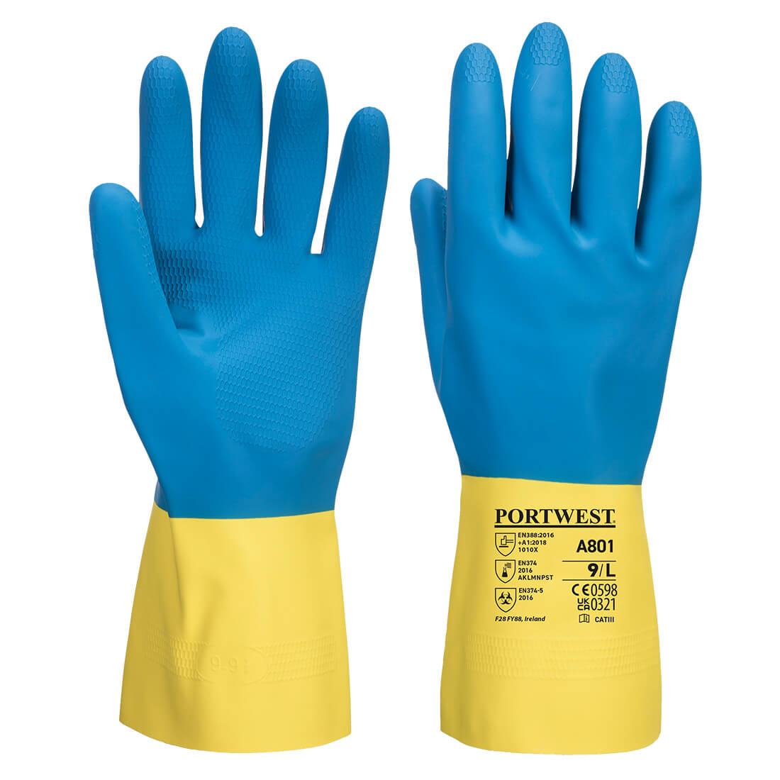 Portwest - Chem 300 Latex Double Dipped Gauntlet - A801