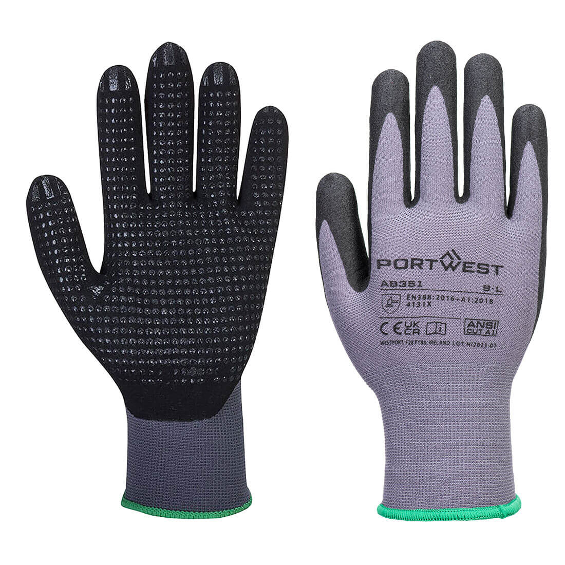 Portwest - Grip 15 Nitrile Sandy Dotted Essential Multipack (Pk12) - AB351