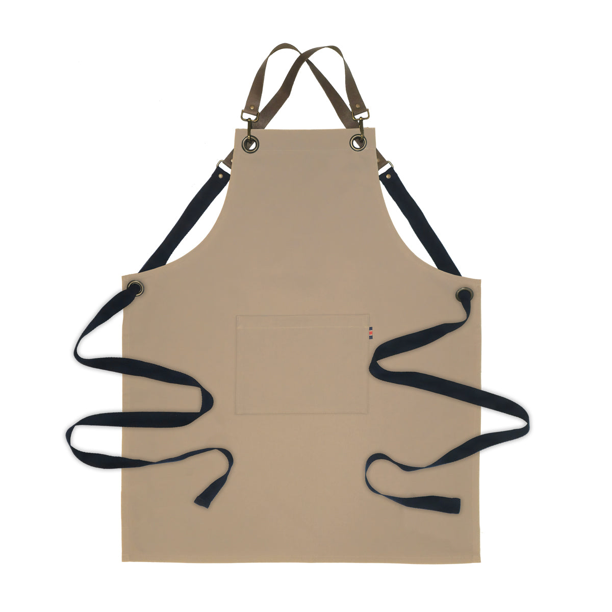 Coast Classic Cross Back Leather Halter Long Bib Apron - AF1109