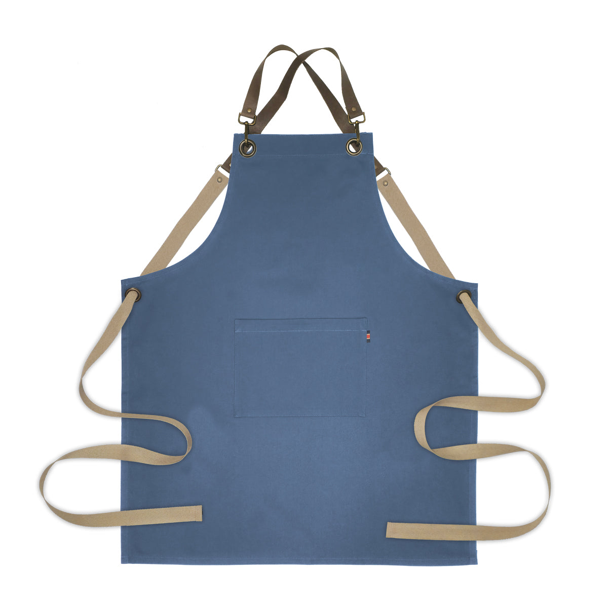 Coast Classic Cross Back Leather Halter Long Bib Apron - AF1109