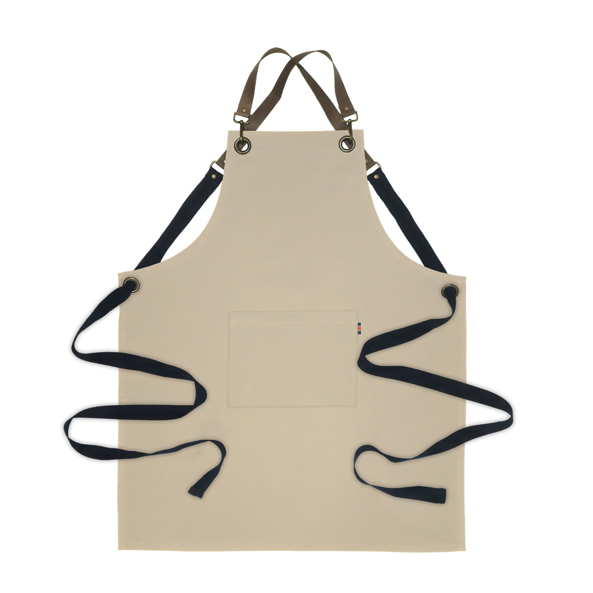 Coast Classic Cross Back Leather Halter Long Bib Apron - AF1109