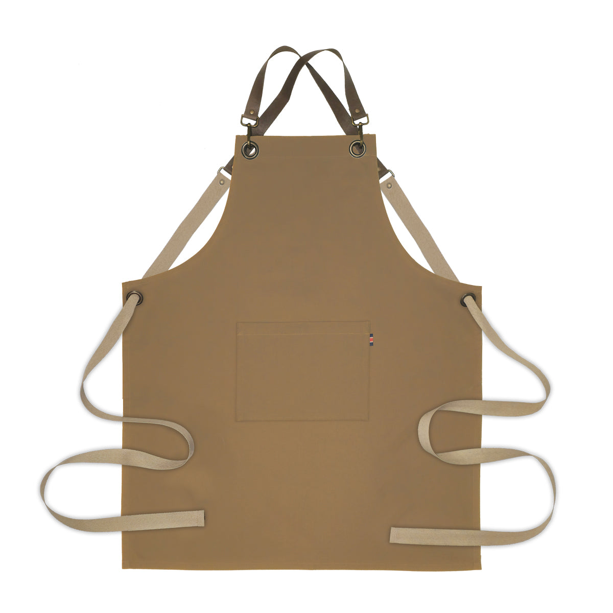Coast Classic Cross Back Leather Halter Long Bib Apron - AF1109