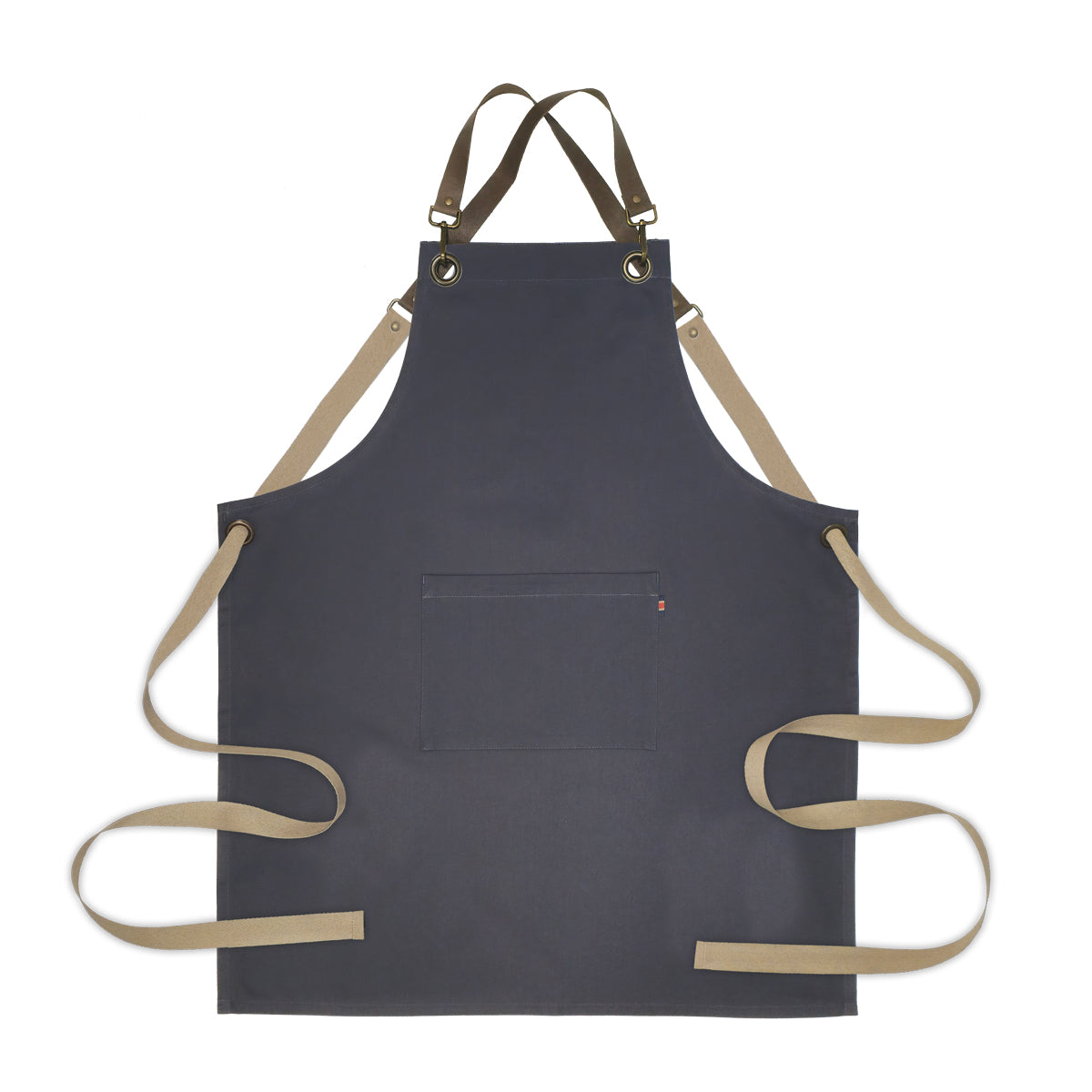 Coast Classic Cross Back Leather Halter Long Bib Apron - AF1109