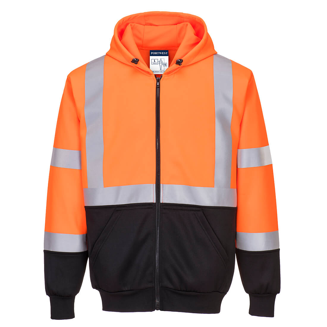 Portwest - Hi-Vis Contrast Zipped Hoodie - B315