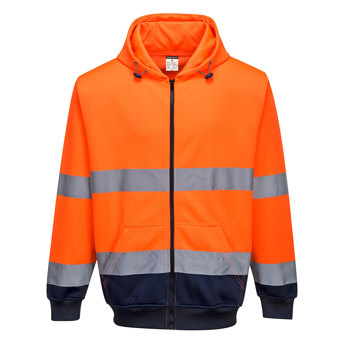 Portwest - Hi-Vis Contrast Zipped Hoodie - B317
