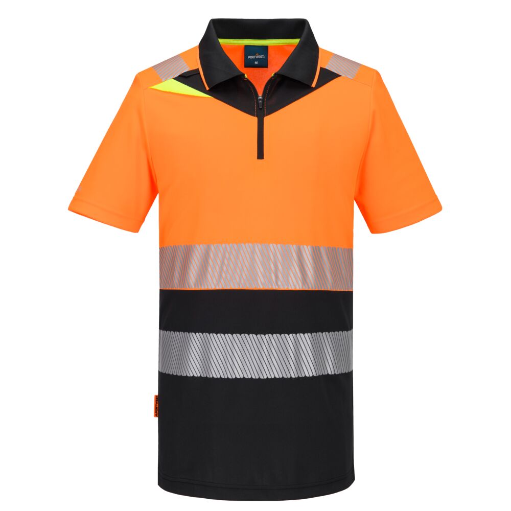 Portwest - DX4 Hi-Vis Zip Class 1 Polo Shirt S/S - DX435