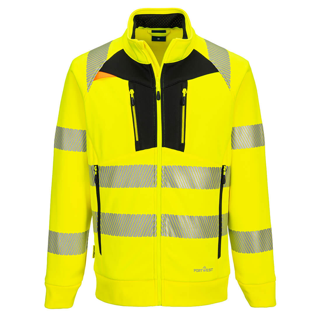 Portwest - DX4 Hi-Vis Funnel Neck Zipped Sweatshirt - DX477