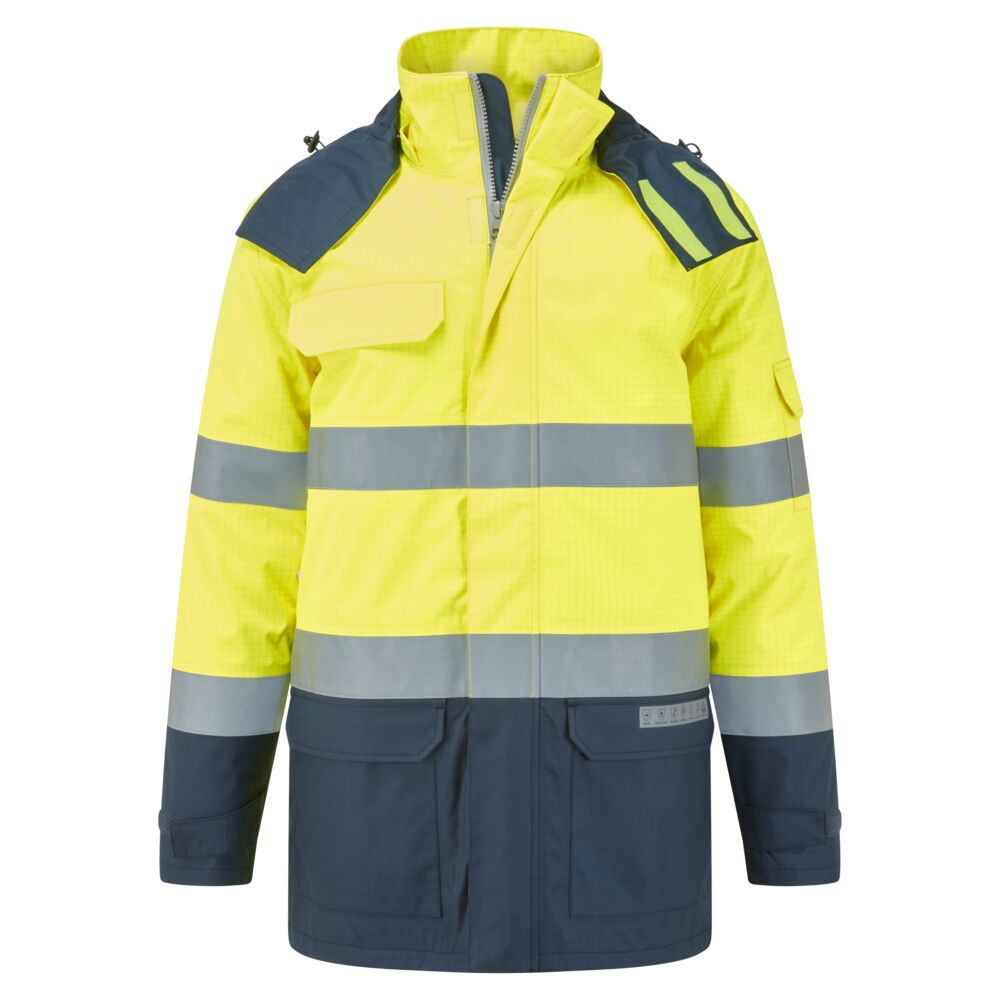Portwest - Bizflame Rain+ Hi-Vis Multi-Norm Contrast FR Winter Jacket - FR617