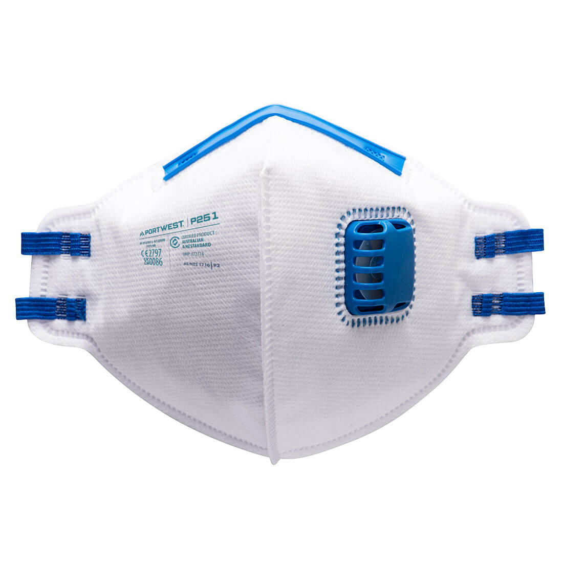 Portwest - FFP2 Valved Fold Flat Respirator (Pk20) - P251