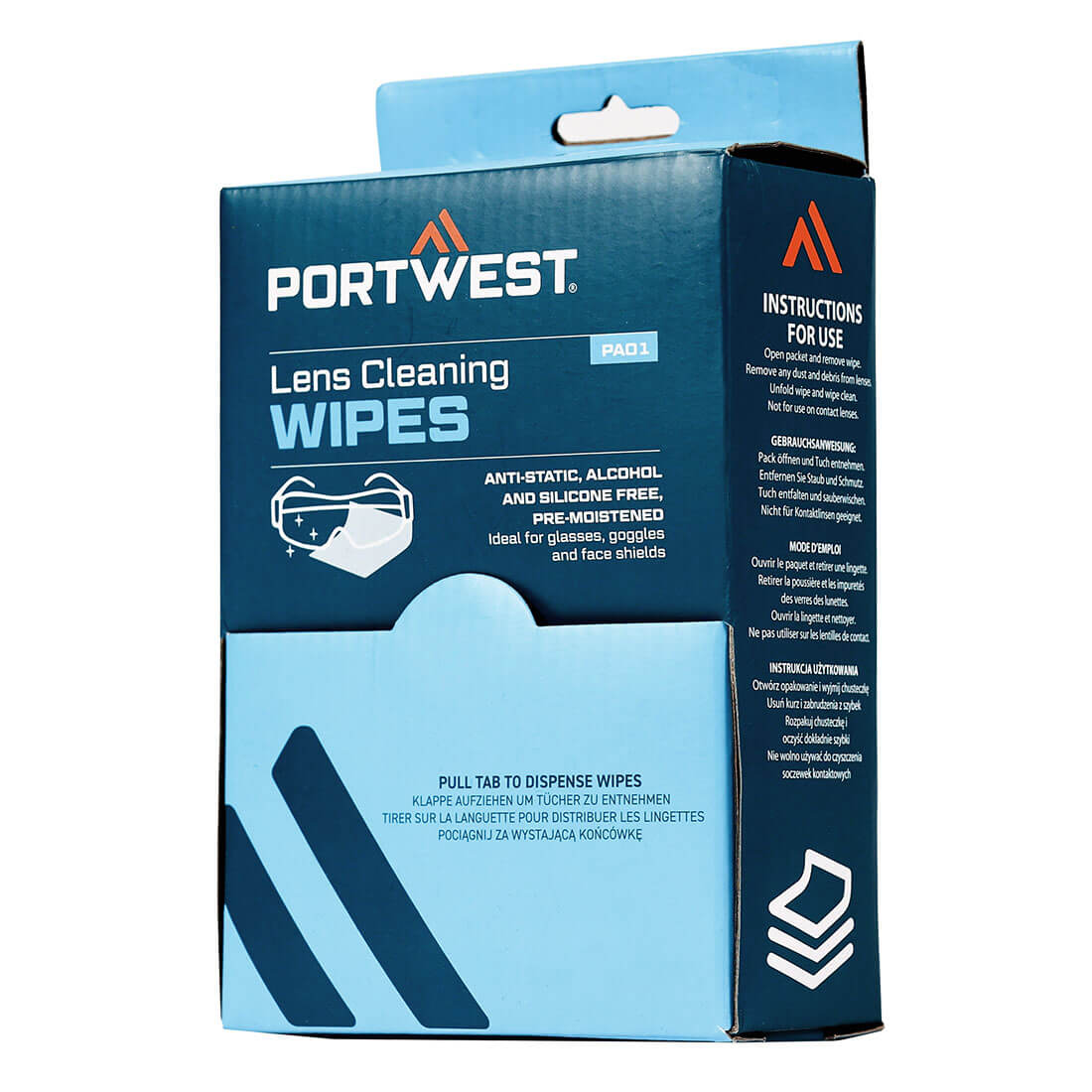 Portwest - Lens Cleaning Wipes (100 towelettes) - PA01