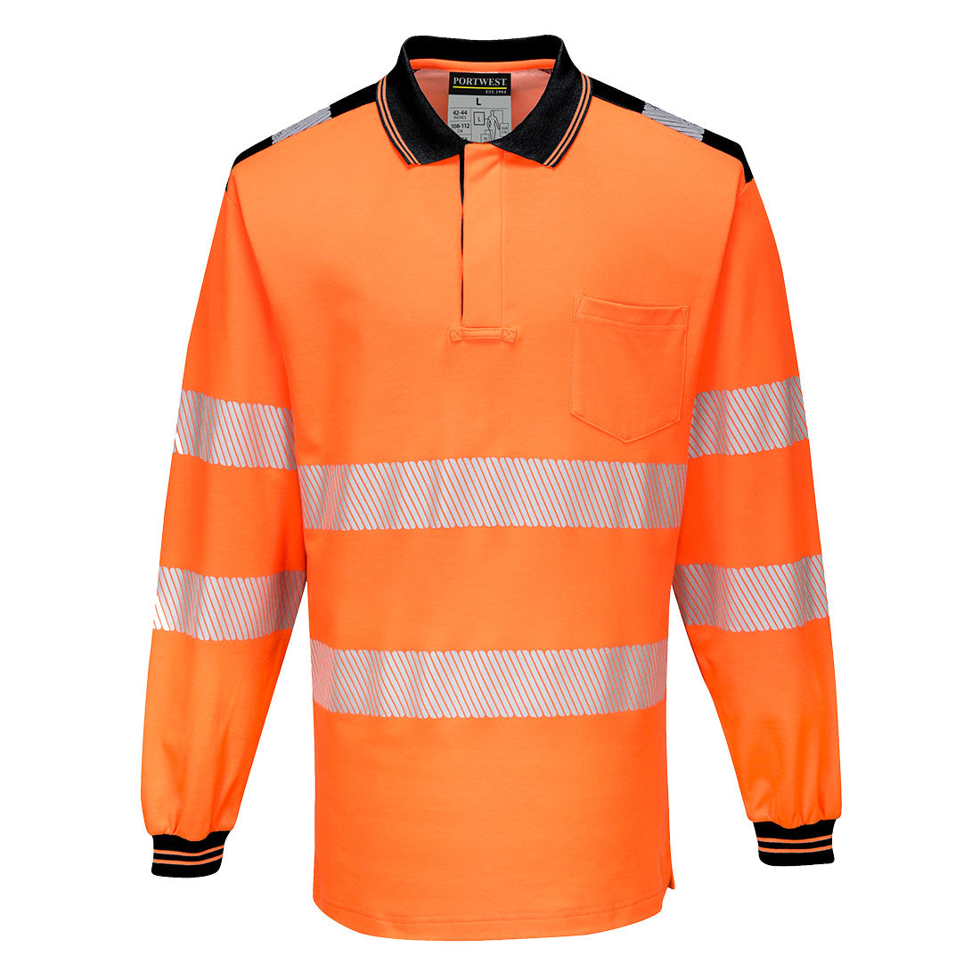 Portwest - PW3 Hi-Vis Cotton Comfort Polo Shirt L/S - T184