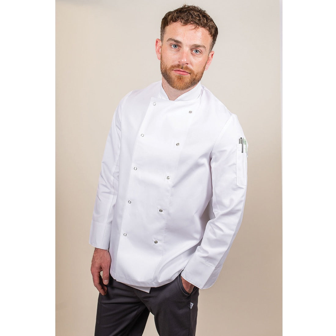 ADC Long Sleeve Chefs Jacket with StayCool - White / L