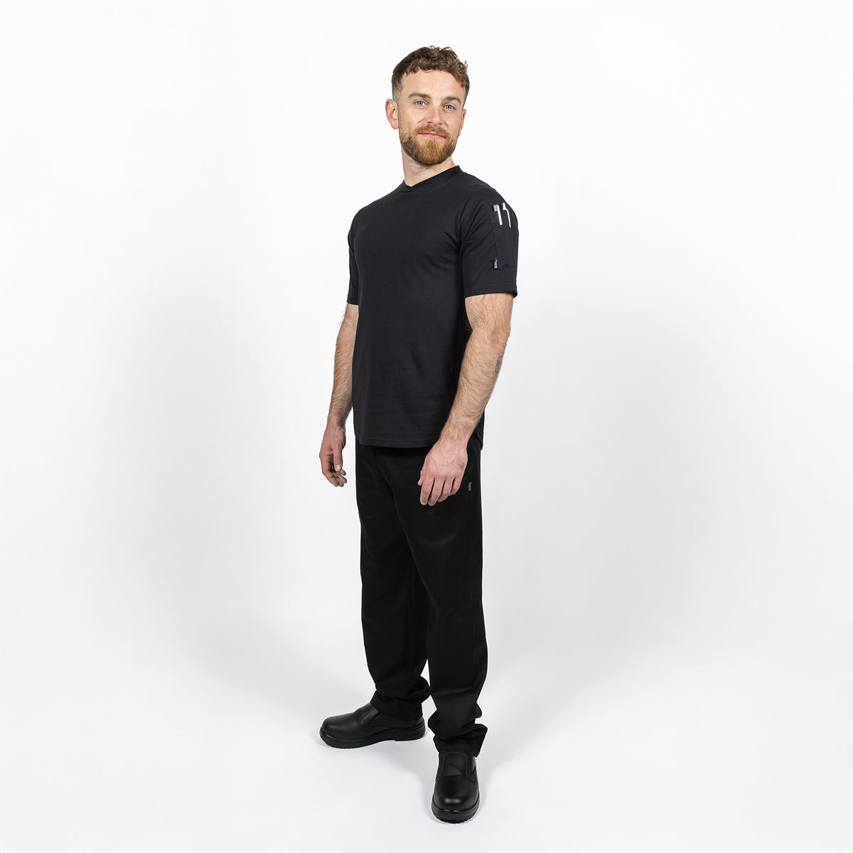 Dennys Chef T-shirt with StayCool - Black / 2XL
