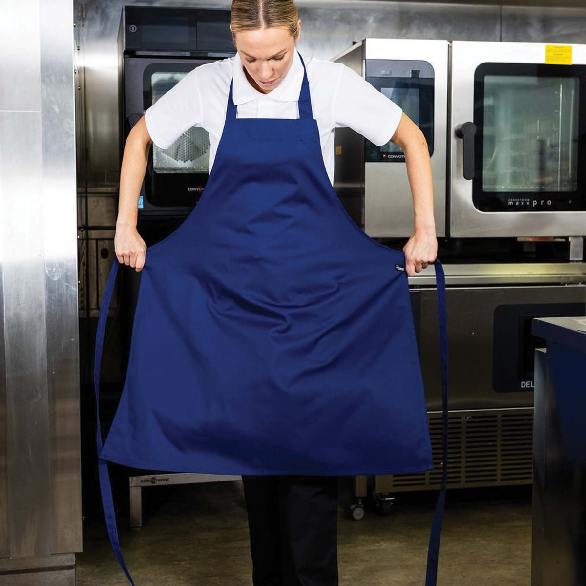 Dennys Bib Aprons With Adj Halter - No Pocket - Navy