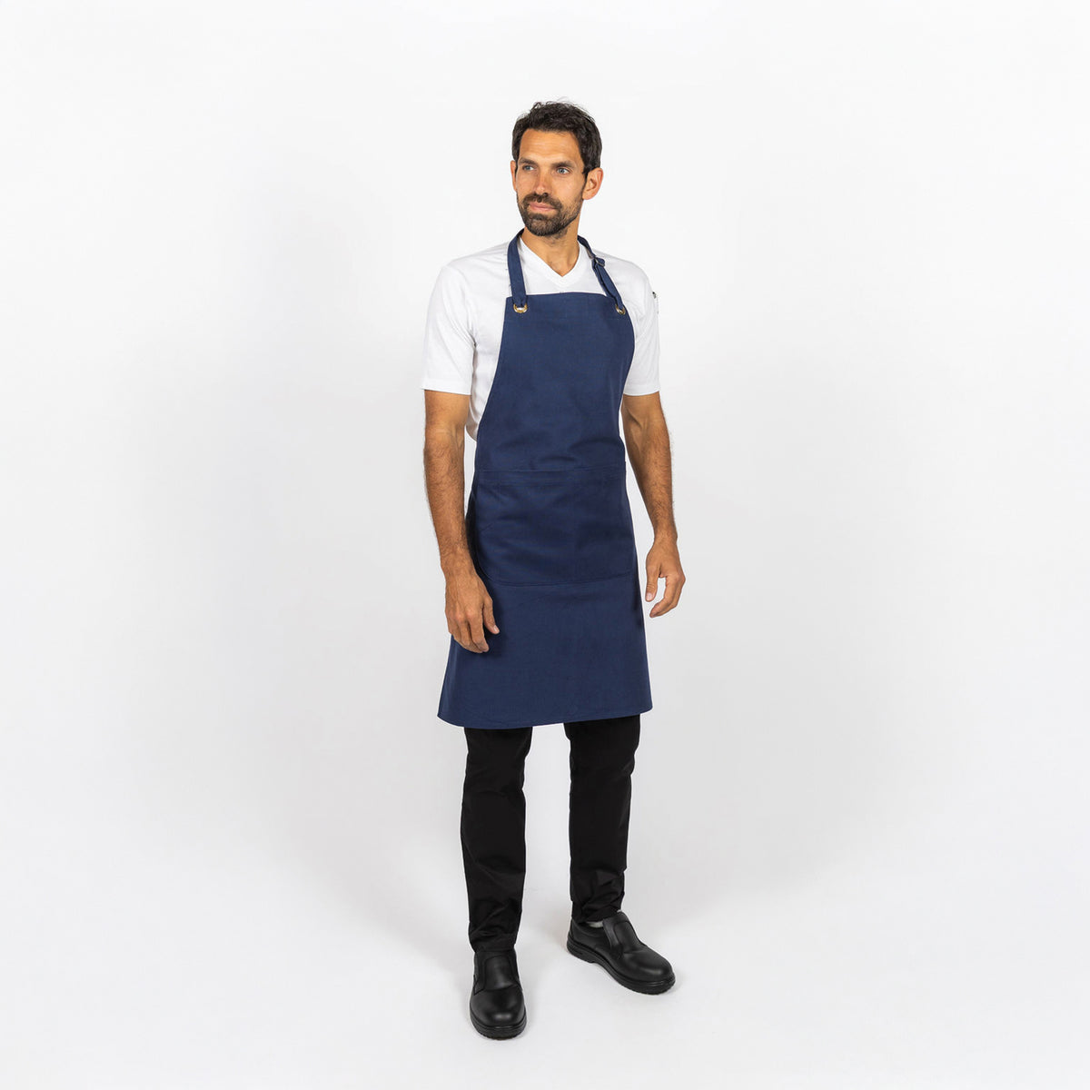 Joseph Alan Canvas Bib Apron with Pocket - Navy