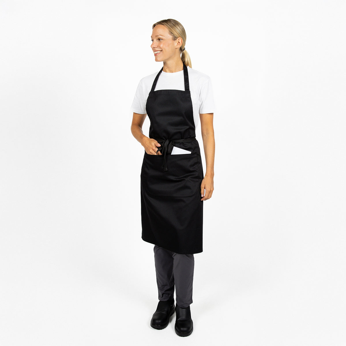Dennys Essentials Apron with Pocket - Black