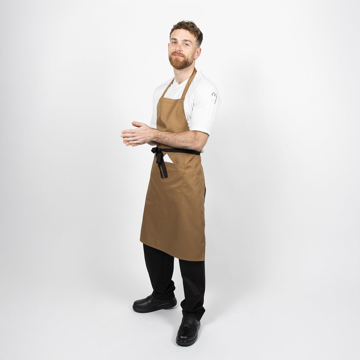 Dennys Essentials Apron with Pocket - Khaki