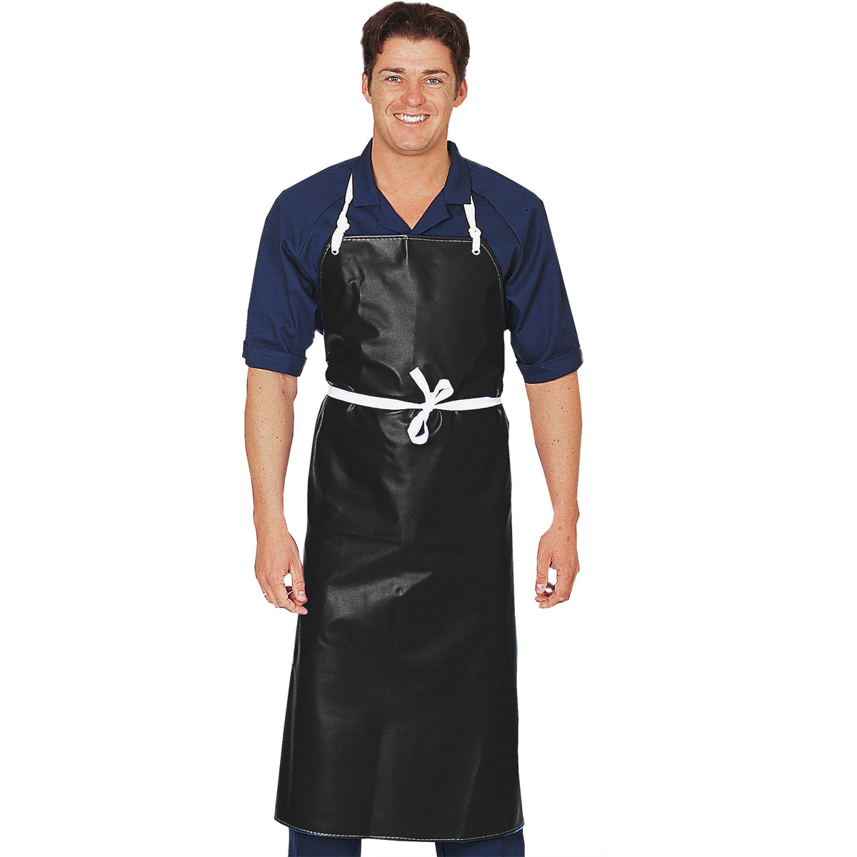 Dennys Coloured PVC Waterproof Apron - Black