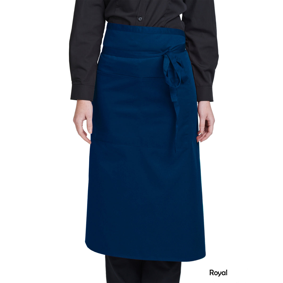 Dennys Bistro Apron With Pocket in 14 Colours - Royal