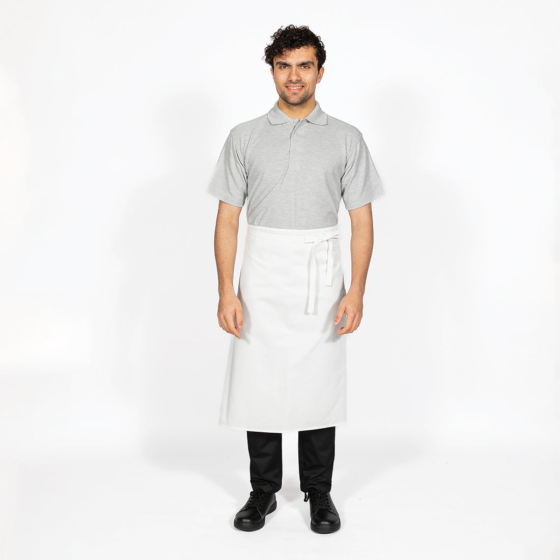 Dennys Regular Cotton Waist Apron - White