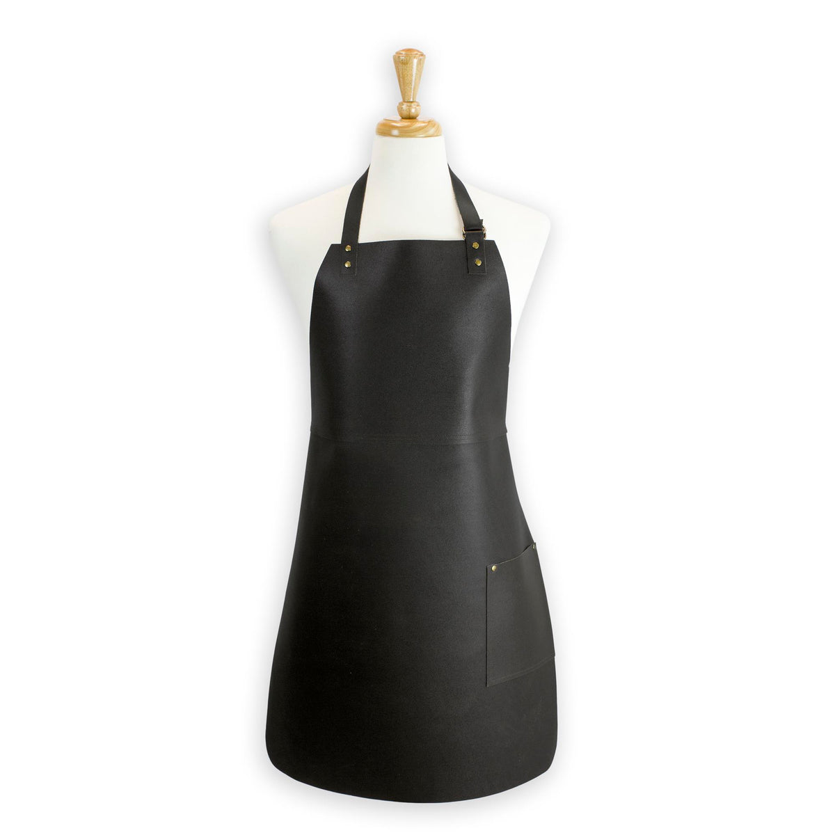 Cross Back Leather Bib Apron - Premium