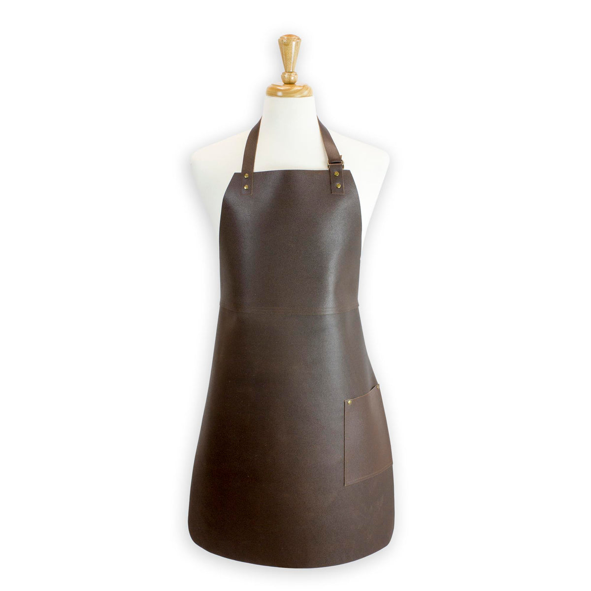 Cross Back Leather Bib Apron - Premium