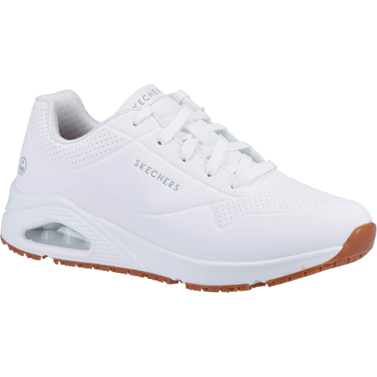 Skechers Uno SR Ladies Shoe - White / 3