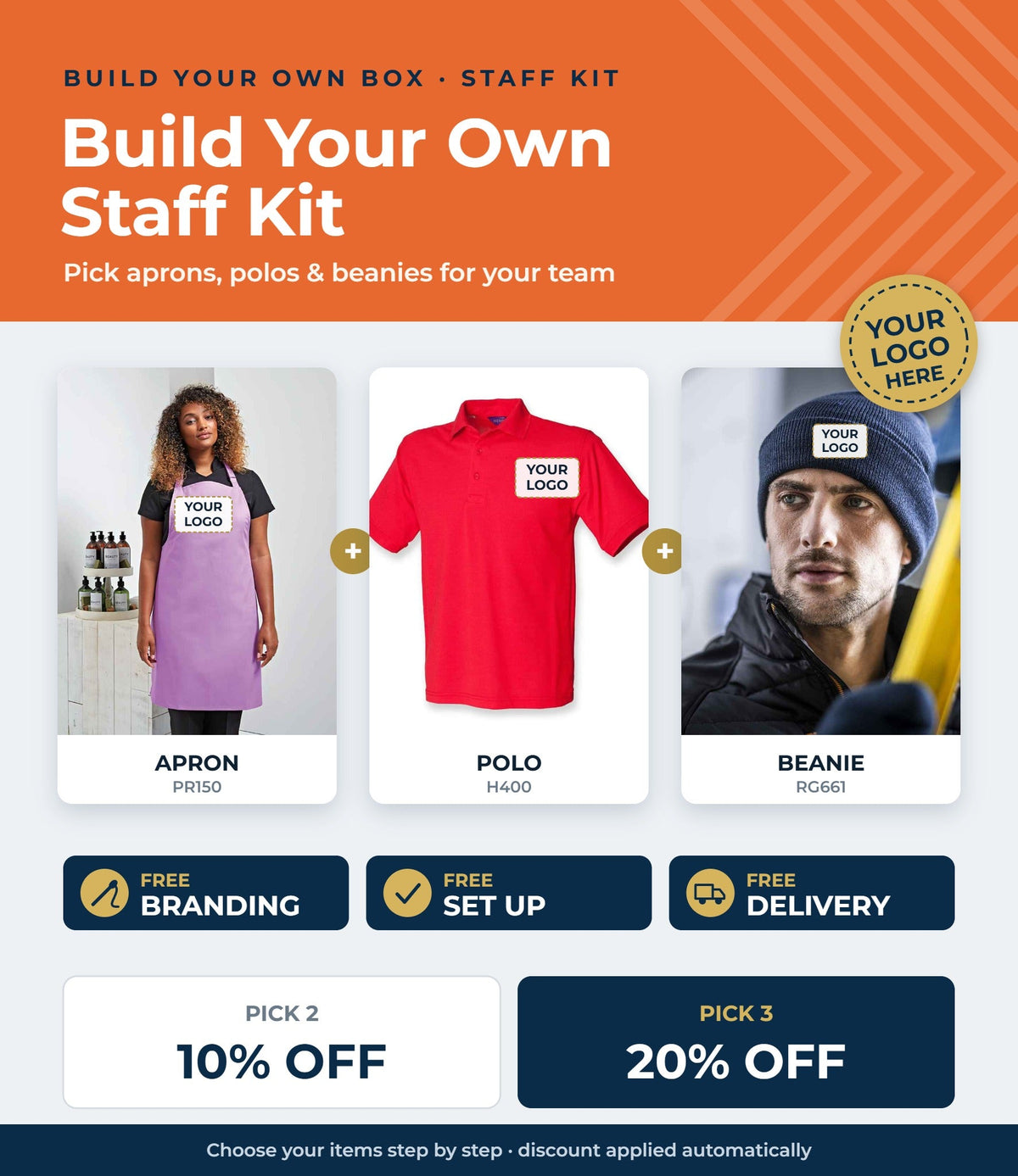 Build your own staff kit - pick 2 save 10%, pick 3 save 20%