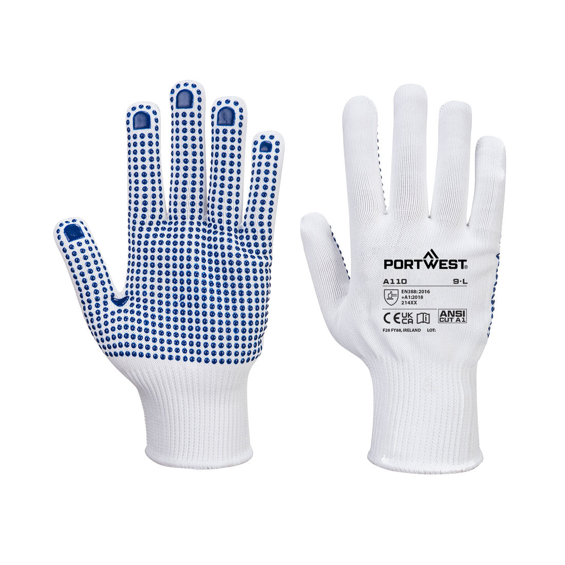 Portwest - Grip  13 PVC Dotted Glove - A110