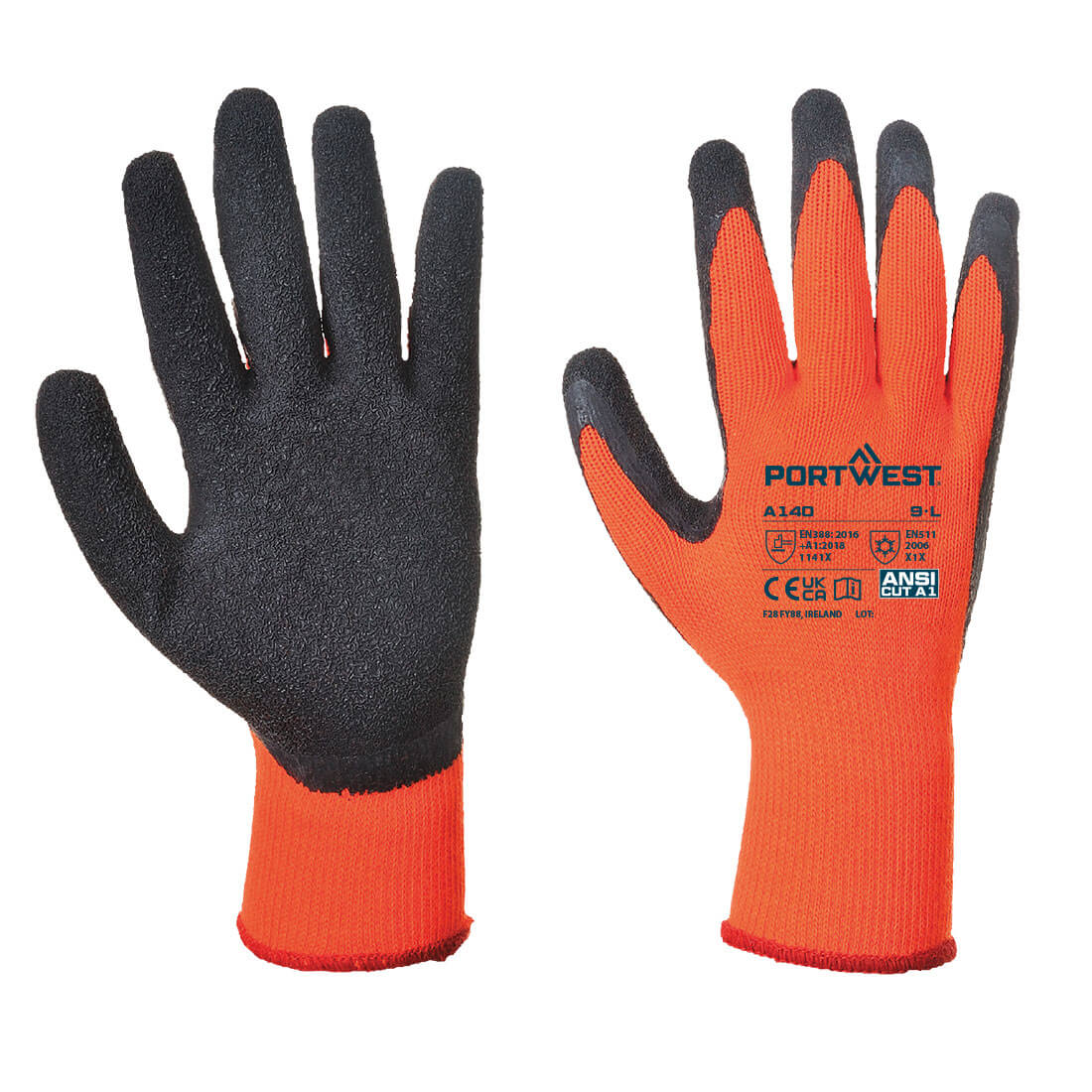 Portwest - Cold 10 Latex Crinkle Glove - A140