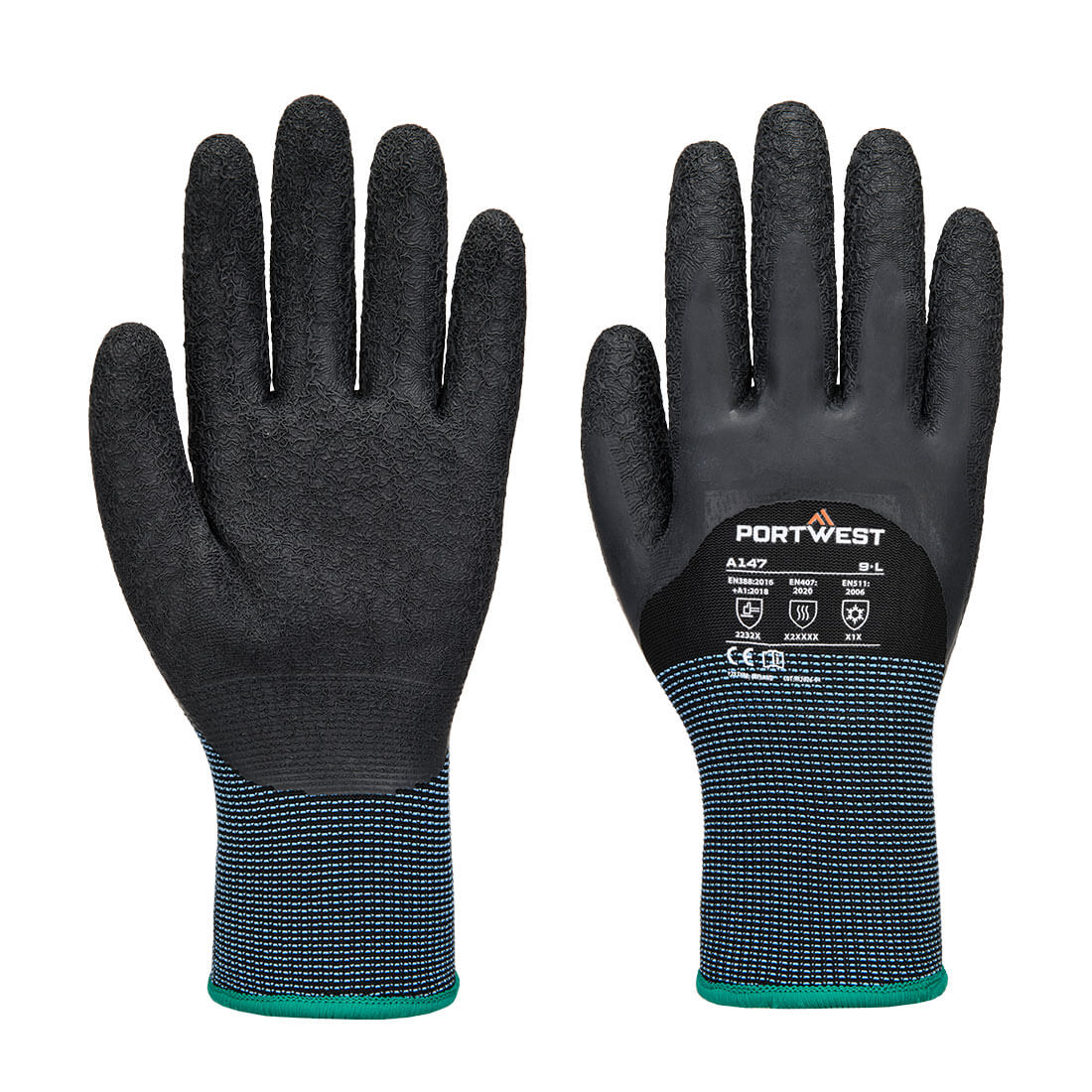 Portwest - Cold 13 Latex 3/4 Dipped Glove - A147