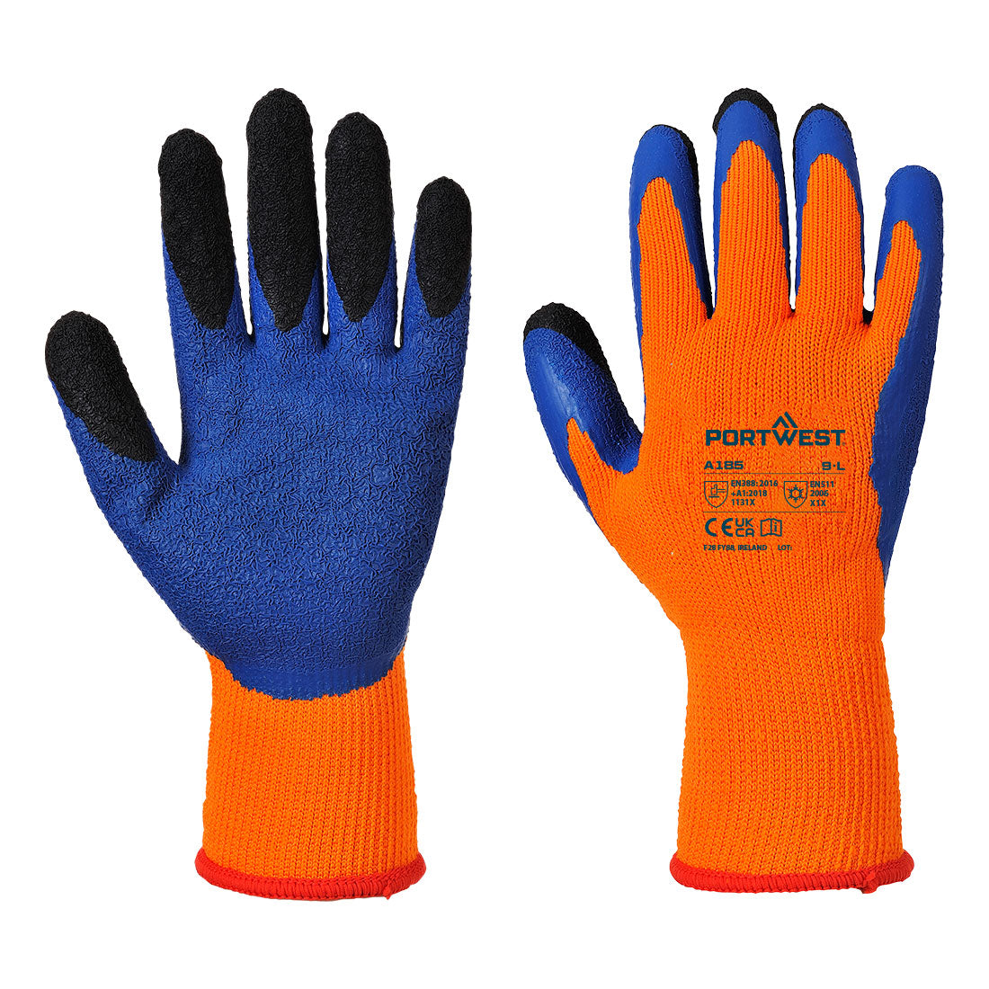 Portwest - Cold 7 Latex Crinkle Finger Dipped Glove - A185