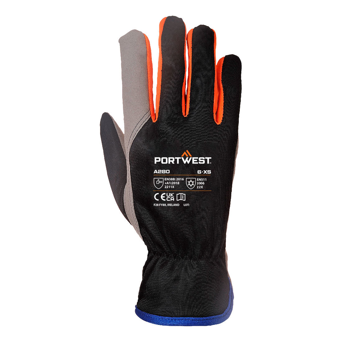A280 Black/Orange Back