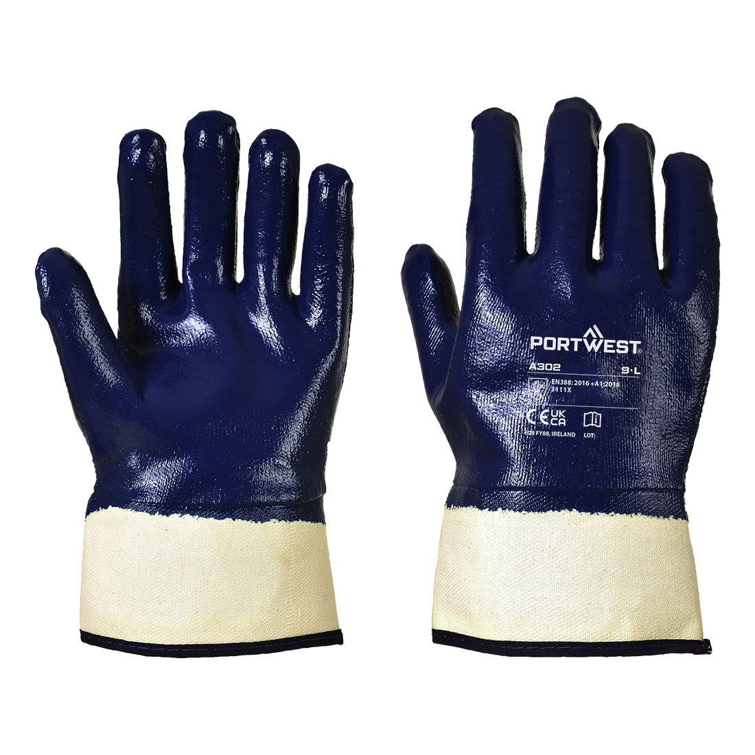 Portwest - Grip Nitrile Fully Dipped Safety Cuff - A302