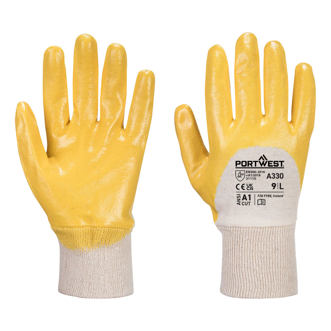 Portwest - Grip 12 Nitrile Light Knitwrist Glove - A330
