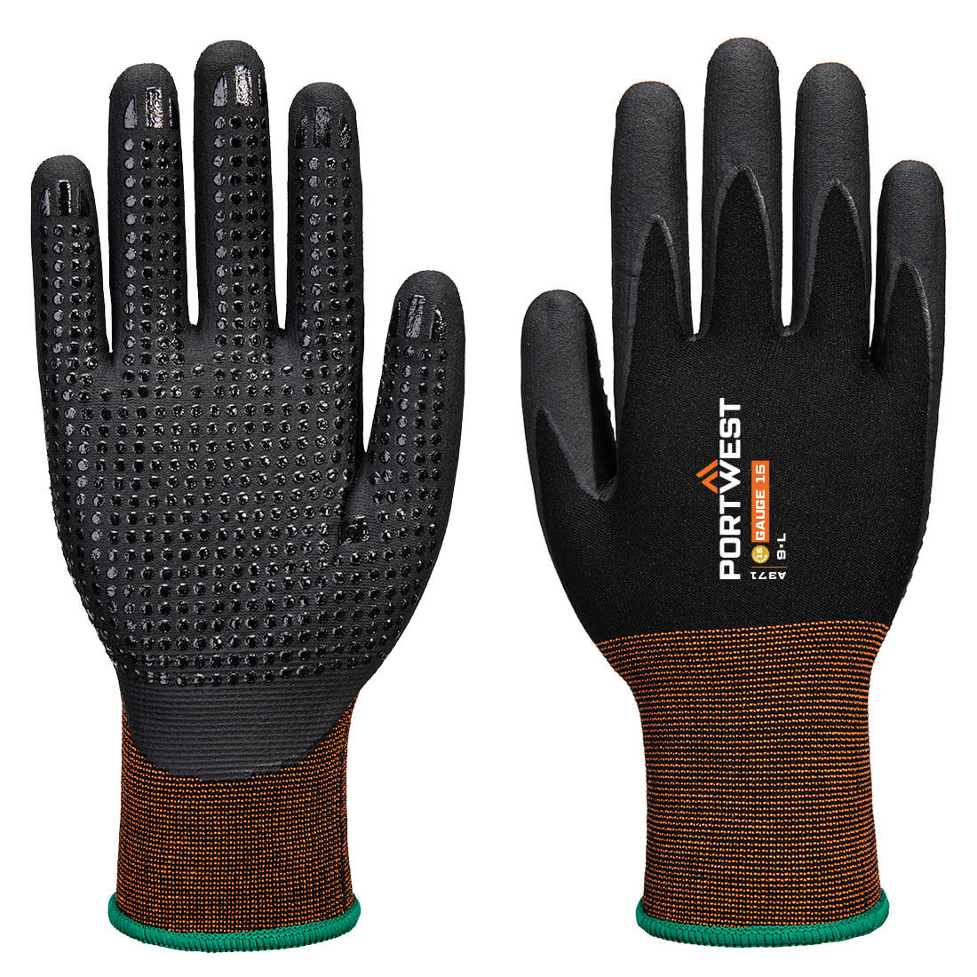Portwest - GP Grip 15 Nitrile Micro Foam Dotted Glove - A371