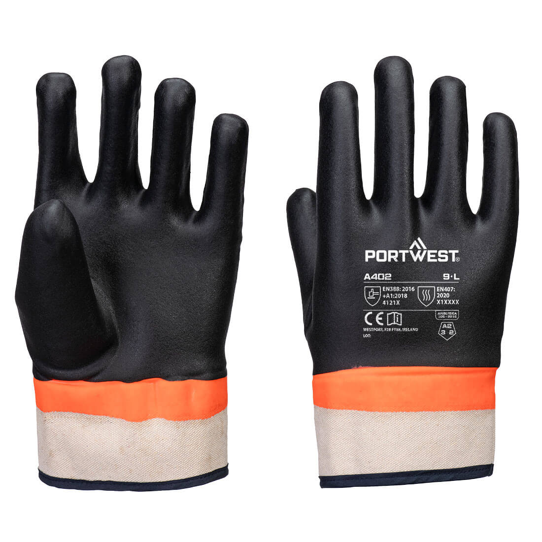 Portwest - Grip PVC Sandy Double Dipped Glove - A402