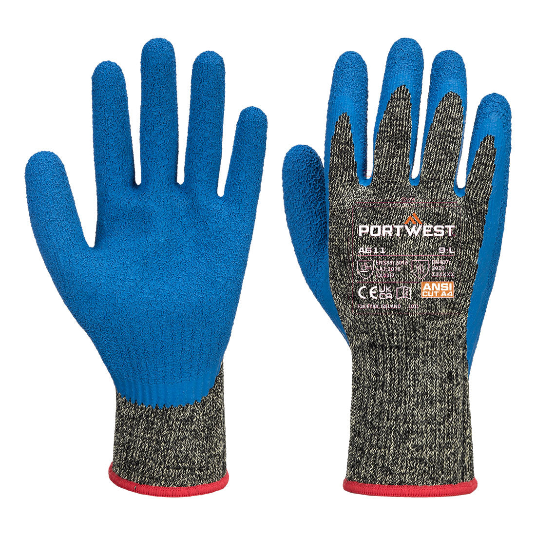 Portwest - Cut D10 Latex Aramid Glove - A611