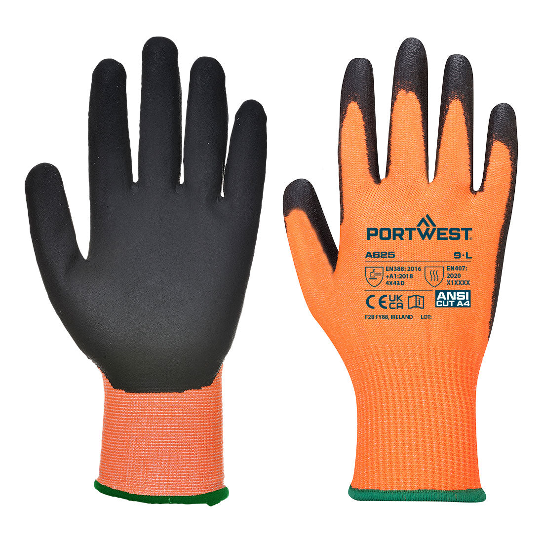 Portwest - Cut D13 PU Viz-Tex Glove - A625