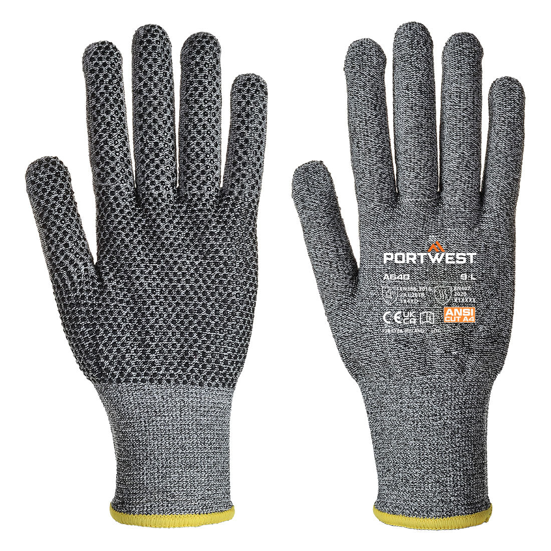 Portwest - Cut D13 PVC Dot Glove - A640