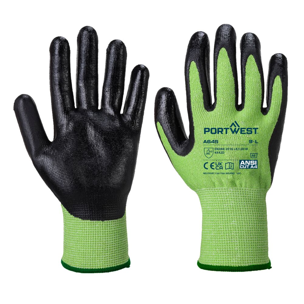 Portwest - Cut D13 Nitrile Green Glove - A645