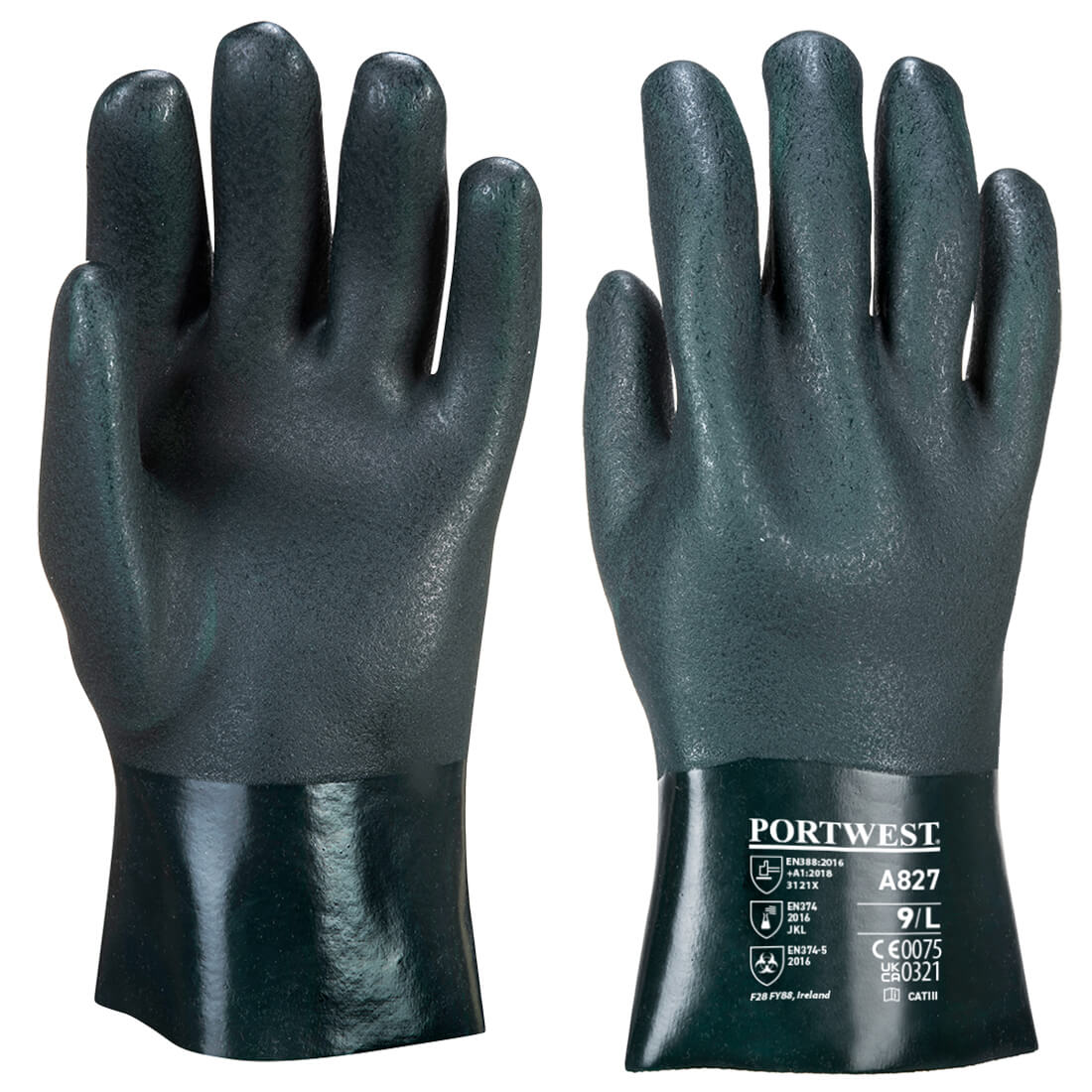 Portwest - Chem 270 PVC Double Dipped Gauntlet - A827