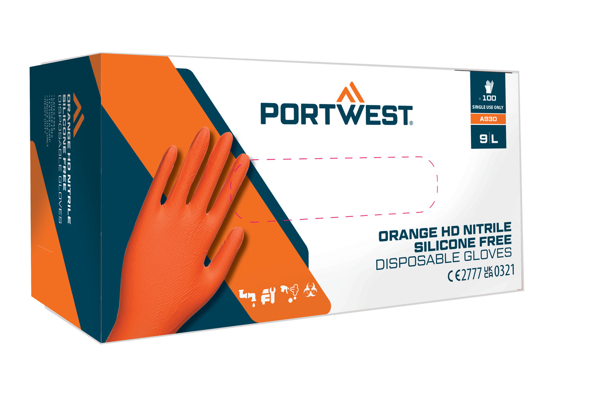 Portwest - Disp 7 mil Disposable Glove (Pk100) - A930