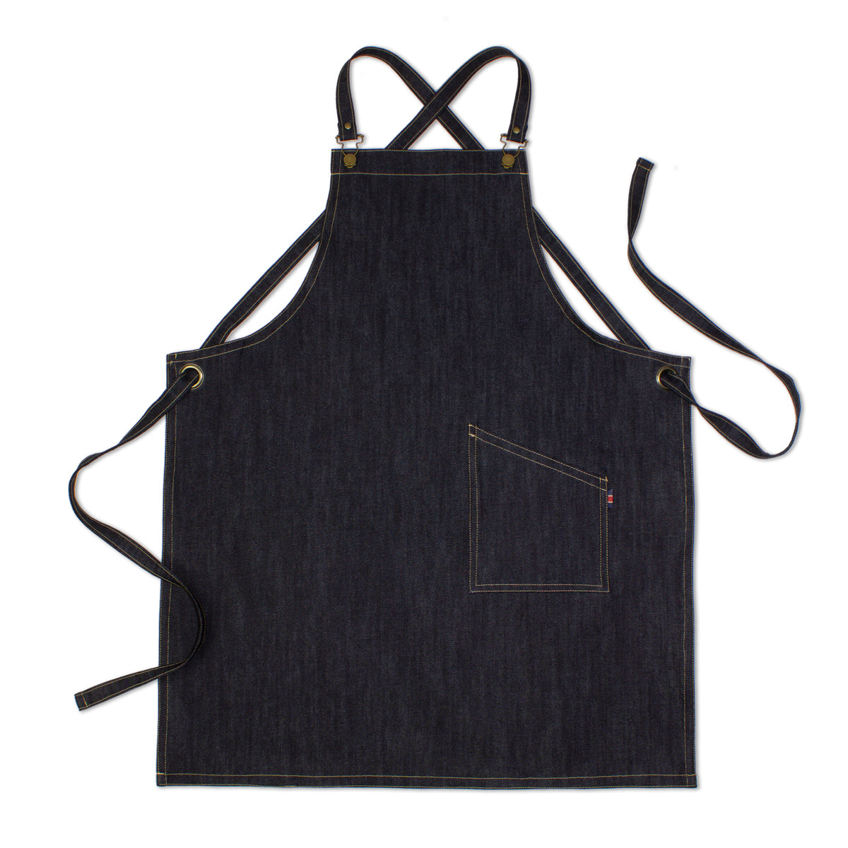 County Classic - Cross Back Bib Apron with Dungaree Clips - Premium - AF1011